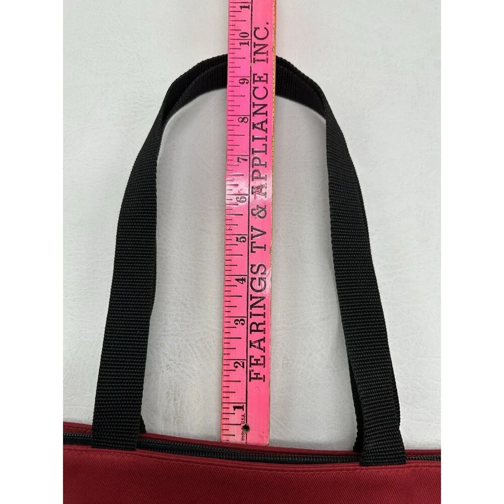 Ralph Lauren Red Polo Sport Zipper Shoulder Bag Tote Spell out 90s Red VTG Flaws